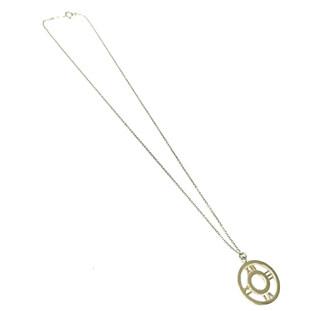 TIFFANYCo Tiffany Silver Open Atlas Medallion Necklace Sterling Silver